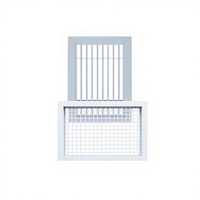 Grille d'aération auto-pliante simple/double couche, diffuseur carré anti-pluie à lamelles