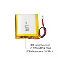 HZ 105050 3.7V 3000mAh Baterai Lithium Polymer Isi Ulang Soft Pack Li-Po LiNiMnCoO2 Katoda 500 Siklus -20C 60C Operasi