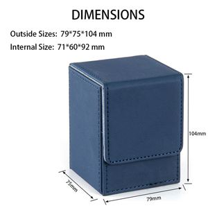 Boîte de rangement pour jeux de cartes Commander, étui en cuir pour cartes TCG avec fermeture magique - Product Image 5