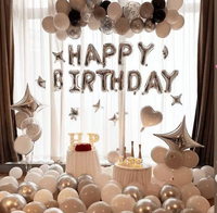 Ensemble de ballons décoratifs en aluminium et feuille d'aluminium pour fond de mur d'anniversaire