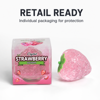 Jouet anti-stress en TPR transparent en forme de fraise