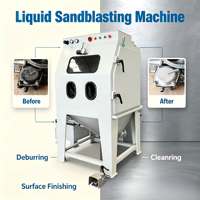 Machine de sablage humide certifiée CE TS1010W SUS304 inoxydable pour la décontamination des composants aérospatiaux