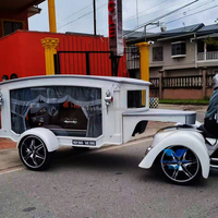Prix de gros Funérailles Moto Corbillard Remorque Cercueil Corbillard Wagon Luxe Américain Corbillard Buggy pour Exequies