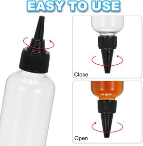 Empty 60ml 100ml 150ml PET Plastic Hair <b>Oil</b> Squeeze Applicator Packaging <b>Bottle</b> Twist-open Dispensing Cap Screen Hair Care - Product Image 3