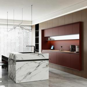<span class=keywords><strong>Buffet</strong></span> mural flottant avec lampe à capteur d'induction pour espace de vie et salle à manger combinés dans un condo de luxe léger - Product Image 1