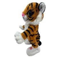 Jouet Tigre Dansant Simulant, Secouant la Tête, Tournant, Musique, Parlant, Chantant, Peluche en Coton PP Écologique, Cadeau pour Enfants