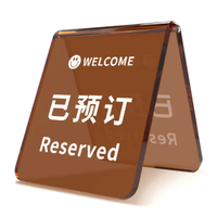Plaque de Numéro de Table en Acrylique Orange Vitalité 3mm Personnalisable pour Restaurant, Bar, Café