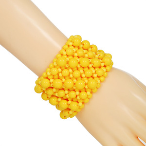 Kaimei, nouveauté, bijoux tendance, perles multicouches de couleur bonbon, <span class=keywords><strong>bracelet</strong></span> acrylique, <span class=keywords><strong>bracelet</strong></span> ethnique en perles, bracelets élastiques - Product Image 6