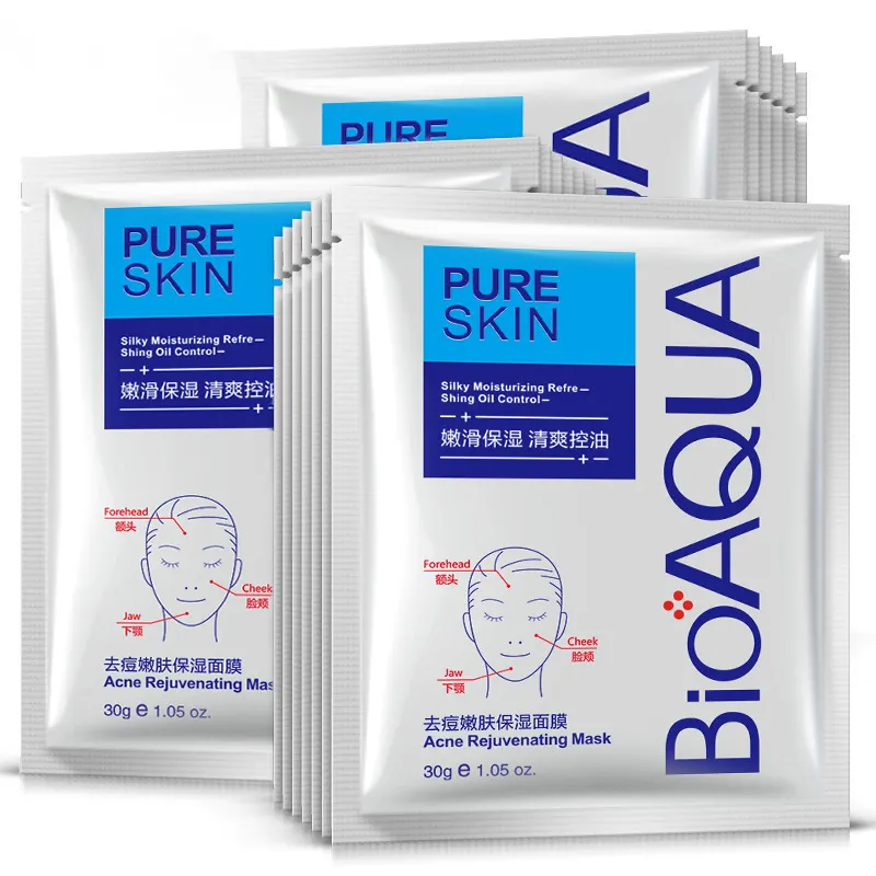 BIOAQUA Acne Treatment Effective Removal Acne Moisture Nourishing Oil Control Face Mask Sheet