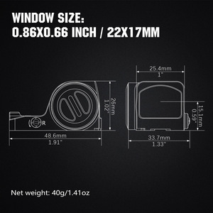 Ohhunt 3000G Chống Sốc Màu Xanh Lá Cây Dot Phản Xạ Sight Lắc Thức Red Dot Sight Tương Thích Cho Mos Dấu Chân - Product Image 3
