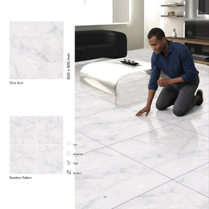Commercial Porcelain Floor <b>Tiles</b> 600x600mm Non Slip Glossy Finish Hotel Villa Flooring Ceramic Glazed <b>Tile</b> - Product Image 5