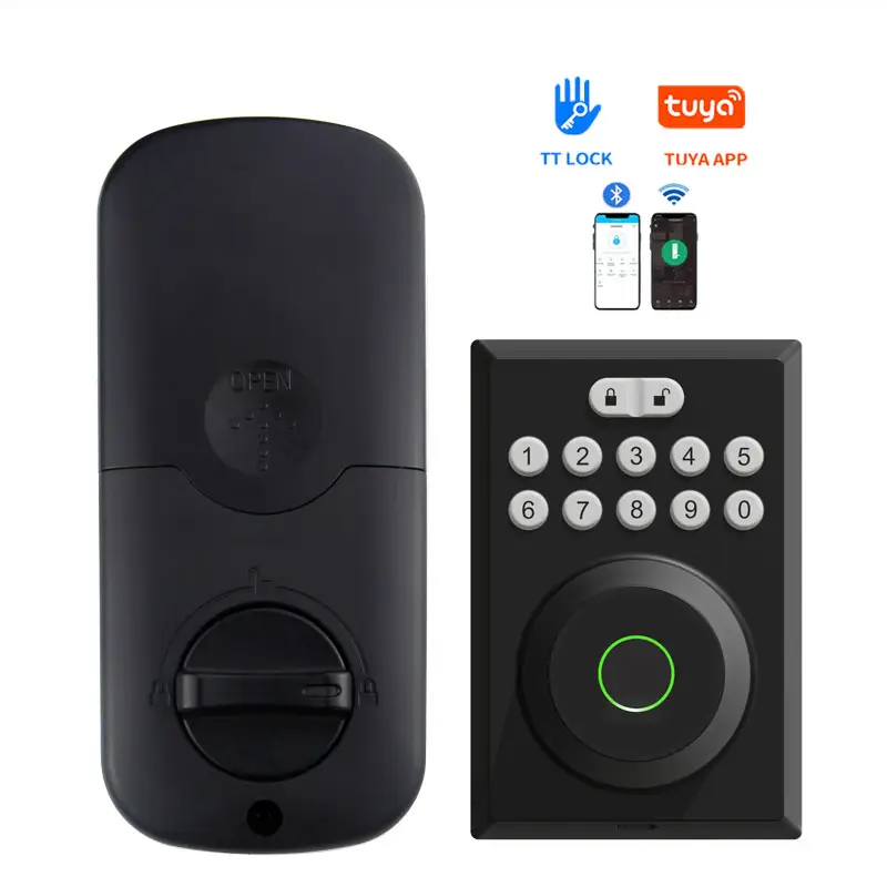 Parmak izi biyometrik şifre akıllı kapı kilidi App tuş takımı ev akıllı sürgü otomatik akıllı kilit