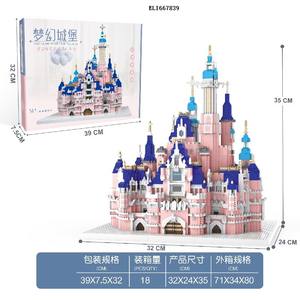 Sognando rosa arcobaleno unicorno castello serie mattoncini creativi fatti da te giocattoli <span class=keywords><strong>principessa</strong></span> castello casa compatibile Set di mattoni da costruzione - Product Image 4