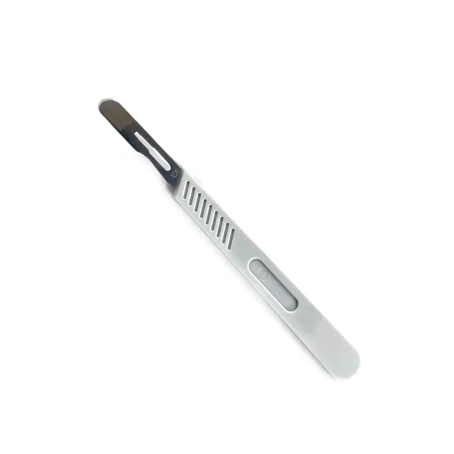 Sterilized Dermaplaning Stainless Steel Surgical Scalpel 10r Blade With ABS Handle