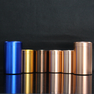 Portable Aluminum Jar Container Storage Box Small Cylinder Sealed Cans Coffee Tea Tin customized colors