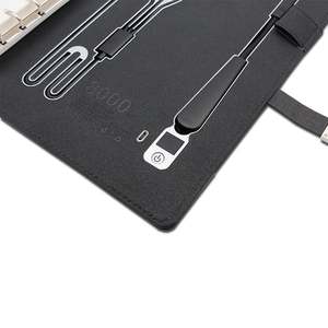 Top PU Leather Notebook Power Bank Notepad with Wireless Charger and 8G USB Flash with <b>Book</b> Lamp and LED logo for Gifts Idea - Product Image 6
