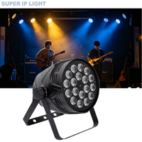 Projecteur LED Wash pour scène et événements, 200W (18x10W) RGBW 4-en-1, en aluminium moulé sous pression, durée de vie 50000H, avec lentilles multiples