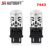 Ampoules LED pour voiture 25W 1156 BA15S P21W BAU15S PY21W T20 7440 W21W 3157 1157 P21 W21, 95% CanBus, clignotants avec ventilateur 12V rouge