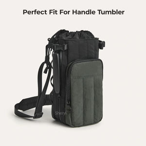 Bolsa de transporte de botella de agua con aislamiento de nailon para mujer, logotipo personalizado, Material 600D, patrón de dibujos animados, diseño de soporte para comida/vino - Product Image 3