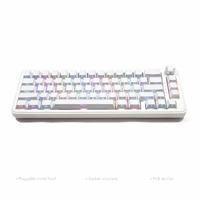Clavier mécanique de bureau sans fil, clavier mécanique à commutation à chaud, filaire/sans fil 2,4 G, RGB, 65 %, joint, clavier de jeu personnalisé