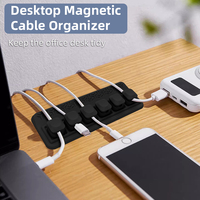 Organisateur de câbles de bureau, support magnétique auto-adhésif pour garder les câbles de charge de téléphone bien rangés