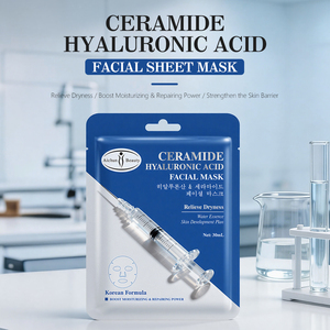 Masque facial en feuille Aichun Beauty à la céramide et à l'acide hyaluronique, hydratant, réparateur, renforçant la barrière cutanée, essence d'eau pour le visage - Product Image 2