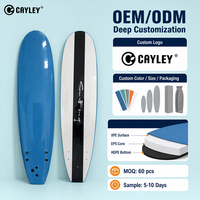 Planche de surf longboard personnalisée OEM ODM, surface XPE, noyau EPS, fond HDPE, logo, couleur et taille personnalisés pour les sports nautiques de plage