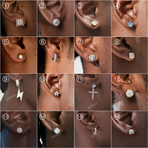 ขายดีต่างหู VVS Moissanite ผ่านการทดสอบเพชรรอบตัดสุกใสทอง14K ต่างหู925ชุบทอง - Product Image 3