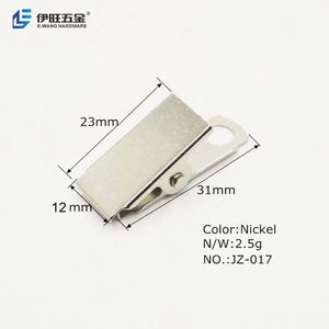 YIWANG venta al por mayor 12x23x31MM Metal plata tarjeta Clips titular insignia ID Clip - Product Image 3