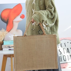 Eco Friendly Natural Burlap Custom Logo Printed Burlap <strong>Tote</strong> <strong>Bags</strong> Reusable <strong>Jute</strong> Shoulder <strong>Bag</strong> Shopping With Zipper Button Closure - Product Image 5