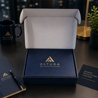 Boîte d'emballage vidéo personnalisée de luxe avec écran LCD intégré, brochure vidéo rechargeable, boîte cadeau pour mariage, publicité d'entreprise