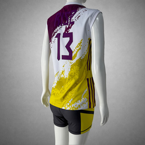 เสื้อกีฬาแขนกุดคุณภาพสูง น้ำหนักเบา ระบายอากาศได้ดี สำหรับออกกำลังกาย เล่นวอลเลย์บอล  แบบสั่งทำสำหรับผู้หญิง - Product Image 4