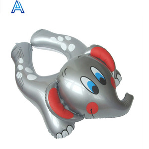 3D dessin animé éléphant conception vinyle PVC air coup gonflable <span class=keywords><strong>tube</strong></span> de bain anneau de bain pour air coup enfants anneau de natation jouet - Product Image 1