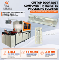 Machine de traitement de boulons encastrés pour portes coulissantes en aluminium sur mesure avec contrôle servo PLC pour le perçage, le fraisage et la découpe