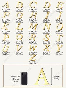 Wholesale Home Decoration Self Adhesive Multicolour Golden 3d <b>Mirror</b> Egnlish <b>Acrylic</b> Alphabet Letter Sticker - Product Image 6