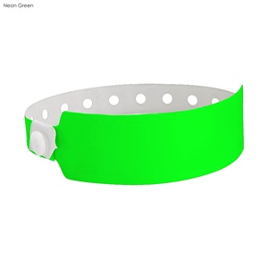 Gelang tangan vinil Tyvek penggunaan satu kali populer 21 hadiah promosi warna paling populer WBD004 Vince Vinyl Wrist Band 25mm - Product Image 6