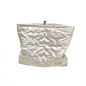 Bolsa de Cosméticos Acolchada de PU Estilo Coreano al por Mayor, Patrón Geométrico, Cremallera, Almacenamiento Multifuncional, Monedero de Moda, Forro - Product Image 1