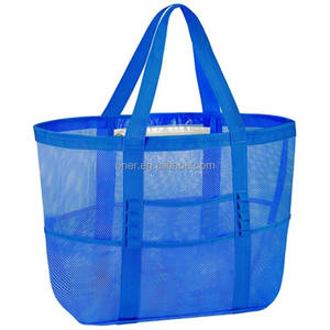 Custom Mesh Beach Bag Swimming Washing Clothes Storage Shoulder Bags for Toys Towels Portable <strong>Beachbag</strong> Large Capacity Handbag - Product Image 5