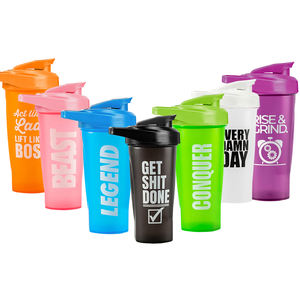 Garrafa livre do abanador do misturador da proteína do plástico do portátil 600ml ao ar livre Bpa com bola para o Gym da aptidão do esporte - Product Image 1