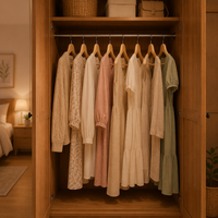 Cintres en bois massif antidérapants de qualité supérieure, texture naturelle, rainures pour les épaules, cintres en bois robustes pour l'affichage en boutique de vêtements