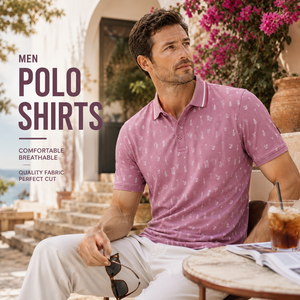 Polo de Golf Rosa Premium Personalizado para Hombre, Ropa Corporativa de Marca Privada con Tecnología de Absorción de Humedad, OEM - Product Image 1