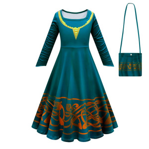 Disfraces de Halloween de Alta Calidad de la Princesa Merida para Mujeres Adultas, Disfraz de Princesa de Película con Bolso - Product Image 4