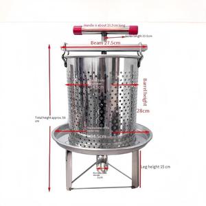 Nouvelle presse <span class=keywords><strong>à</strong></span> <span class=keywords><strong>miel</strong></span> en acier inoxydable de 24,5 cm de diamètre, machine <span class=keywords><strong>à</strong></span> presser la cire d'abeille - Product Image 1