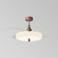 Ventilateurs de plafond industriels réversibles BLDC en gros d'usine avec lumière LED, modernes, rétractables, 3 CCT, 6 vitesses, télécommande dimmable