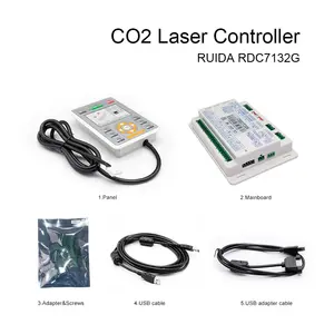 좋은-레이저 Ruida RDC7132G 패널 보드 CO2 레이저 기계 부품 CO2 레이저 조각기용 HMI USB 케이블이 있는 고급 1
