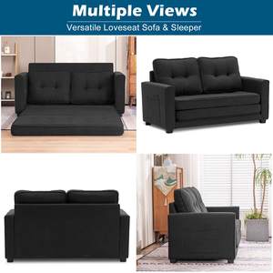 सीवाई गर्म बिक्री परिवर्तनीय Loveseat सोफे बिस्तर मध्य-सदी आधुनिक स्लीपर सोफे जुड़वां मंजिल गेमिंग सोफे सोफे, - Product Image 3