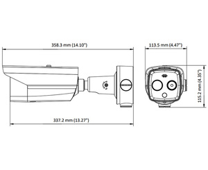 Hik DS-2TD2628-10/QA Thermal Optical Bi-spectrum Network <b>Camera</b> 4MP IP67 Smoke Detection CMOS <b>Sensor</b> Cloud Card - Product Image 4
