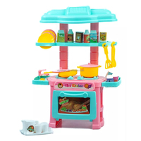 Ensemble de vaisselle de cuisine pour enfants, jeu de simulation de cuisine, table de jeu, 2 couleurs, pack mixte, jouet de jeu de rôle