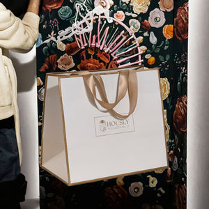 Luxury Custom Screen Printed Recyclable Kraft Paper Shopping Gift Packaging <b>Bag</b> with <b>Drawstring</b> Handle and Your Own Logo - Product Image 2