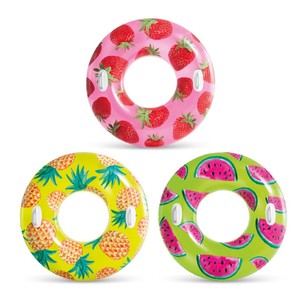 Bouée de natation gonflable INTEX56261 en PVC avec poignées, motifs fruits (ananas, pastèque, fraise), portable et sécurisée pour enfants - Product Image 2